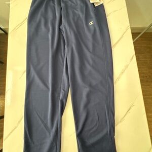 Champion Navy Blue Track Pants with Logo - Medium